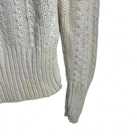 Ann Taylor Women's Beige Chunky Knit Pullover Sweater Size M Casual - Picture 4 of 14